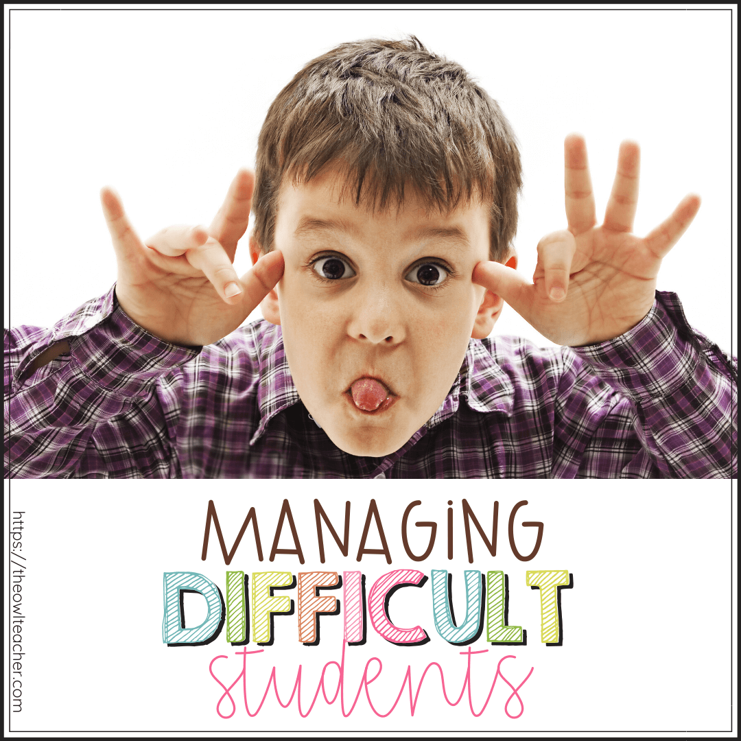 Do you have difficult students in your classroom whose behavior just pushes your buttons? Classroom management does not have to be an issue with these tips and ideas!