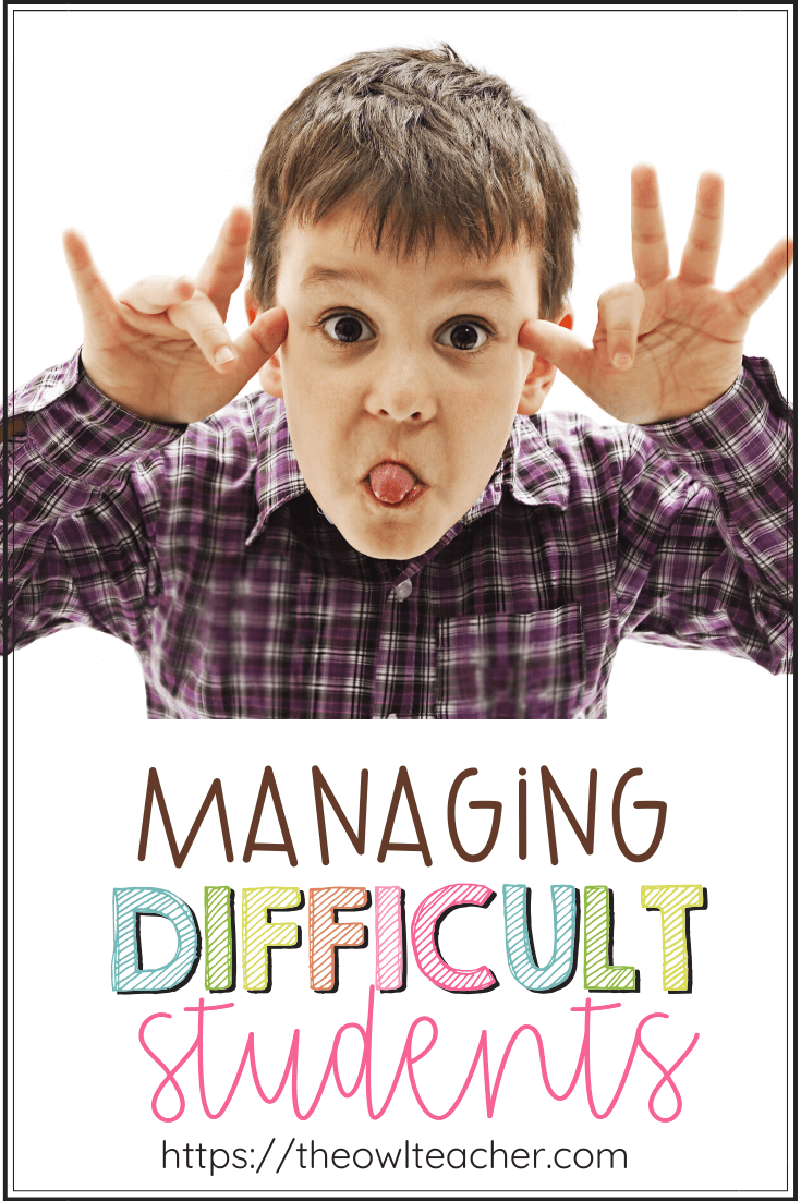 Do you have difficult students in your classroom whose behavior just pushes your buttons? Classroom management does not have to be an issue with these tips and ideas!