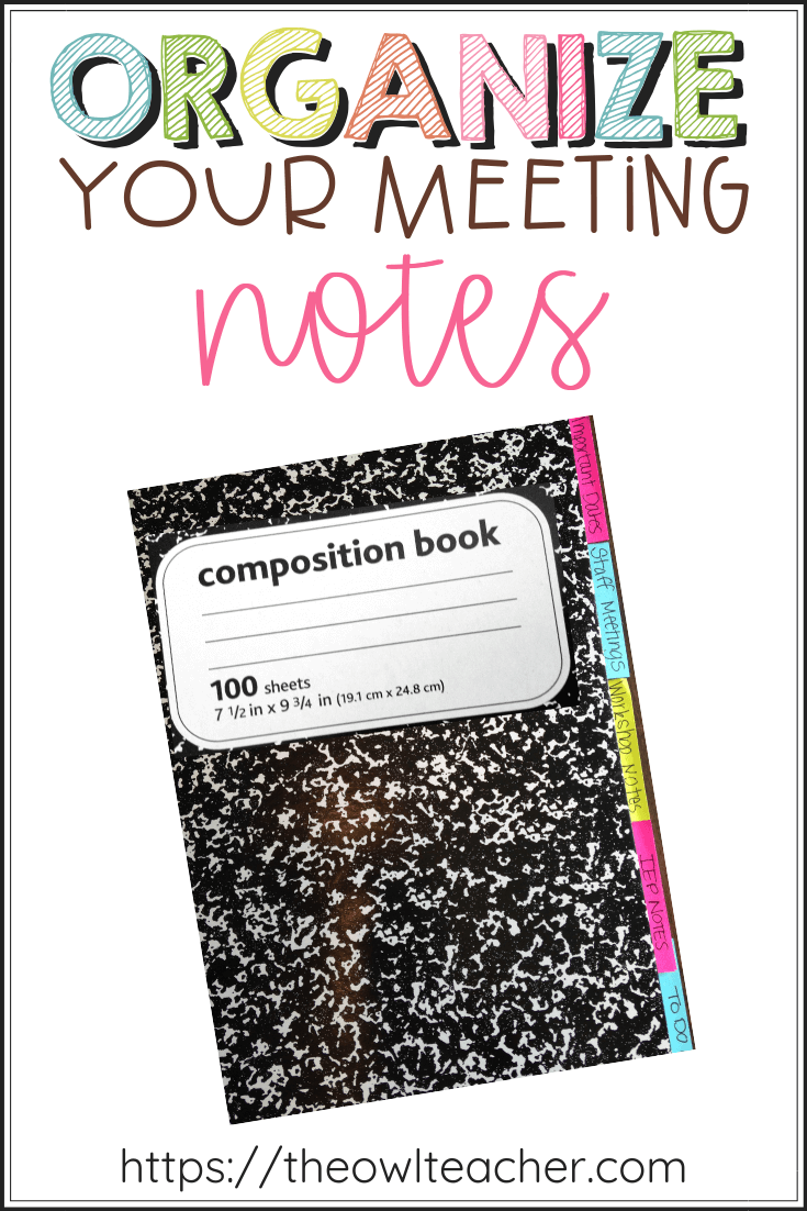 Organize your meeting notes with this teaching hack so that you have a smooth year! Save this pin and then check out this post!