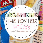 Five quick and easy steps to help you with organizing posters in just a few minutes! Check out this idea!