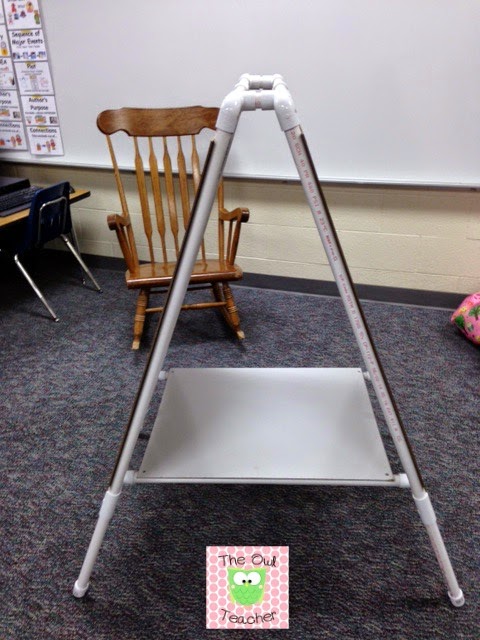 DIY easel for your classroom with PVC piping!