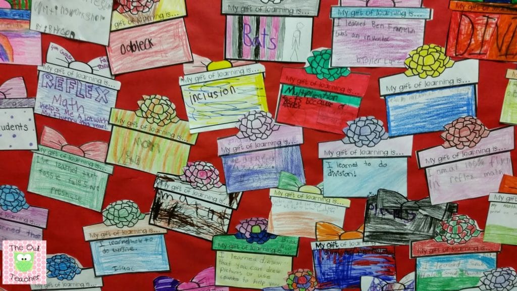 Close up of students' gifts of learning