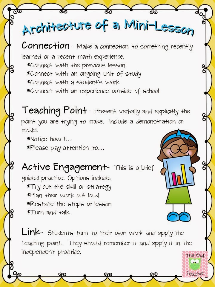 Ideas for structuring math workshop or guided math.