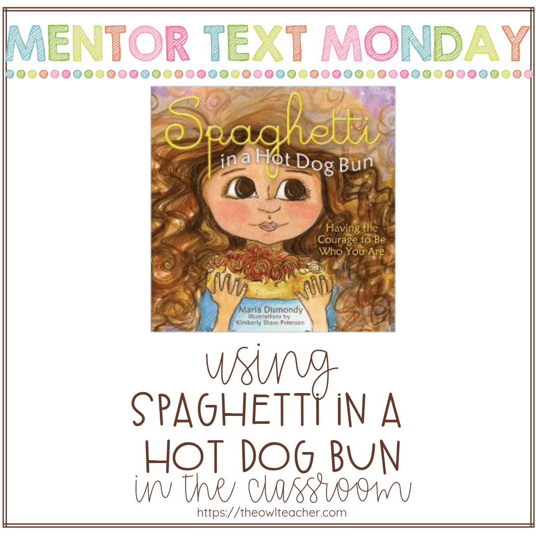 Spaghetti in a Hot Dog Bun is a perfect mentor text for teaching children about bullying! It's also great for teaching about point of view, plot, author's purpose, and story elements!