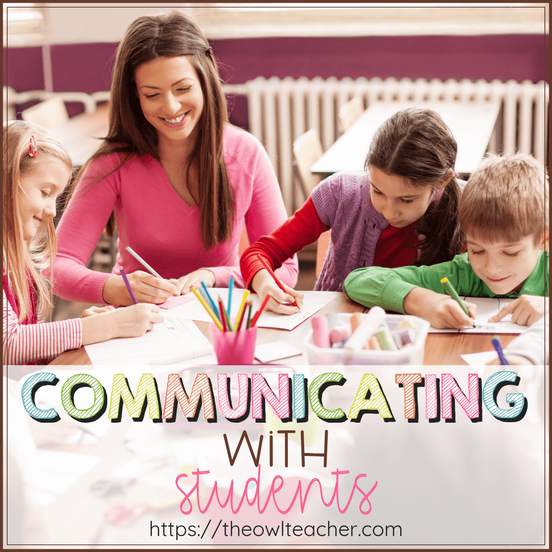 Check out these five ideas on communicating with students! These communication tips will help your classroom management techniques be more positive and inviting!
