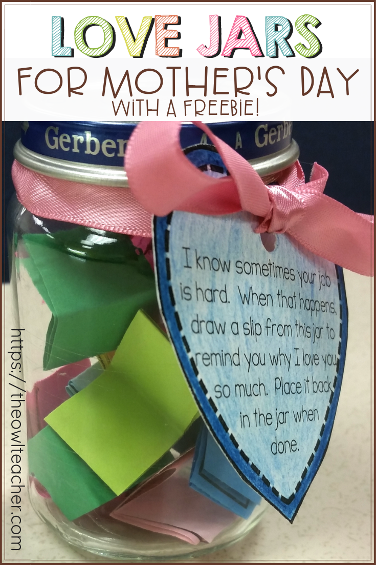 Mother's Day Love Jars and Activity Pack, Mother's Day gift