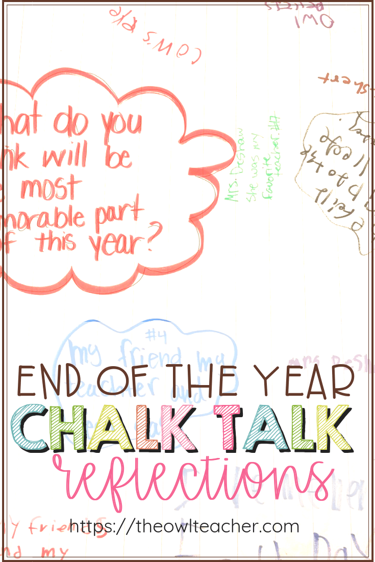 The end of the year can get pretty crazy! Teachers are always looking for activities and ideas to keep students engaged in the classroom! Why not try chalk talk reflections?