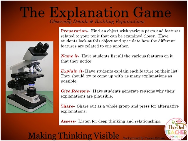 The Explanation Game Thinking Routine