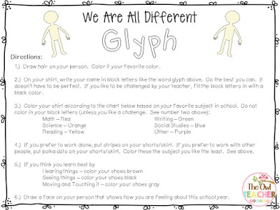 Teach your students about differentiation and student's needs in the classroom with the free and engaging glyph activity!