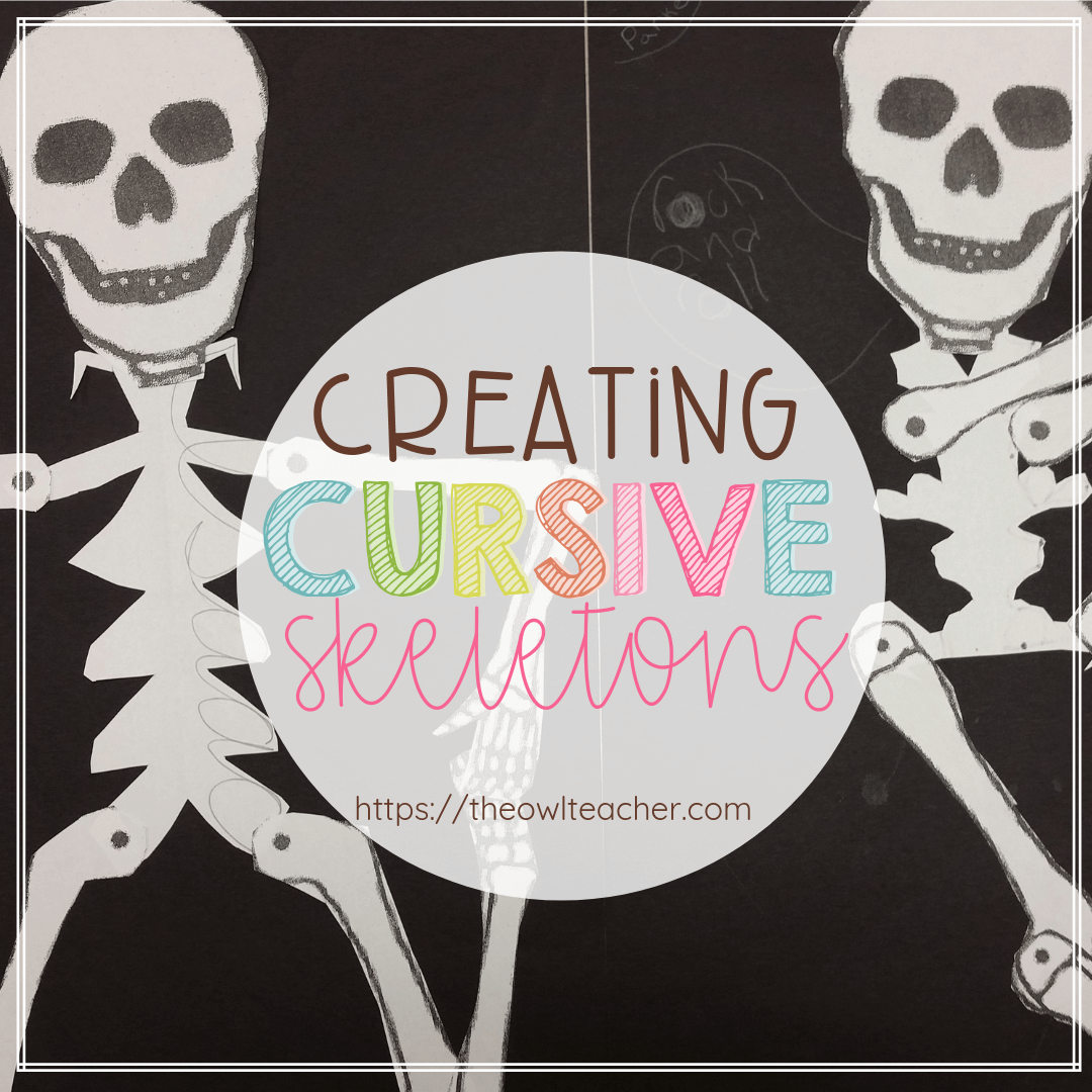 This fun and easy craft involves students writing their name in cursive to create the bones of a skeleton - perfect for halloween or any skeleton system unit! This blog post explains how to create it and provides a free download of bone attachments!
