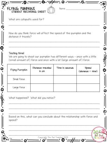 Updated! Check out this fun force and motion activity with a freebie for Halloween, where students learn the relationship between force, speed, and distance!