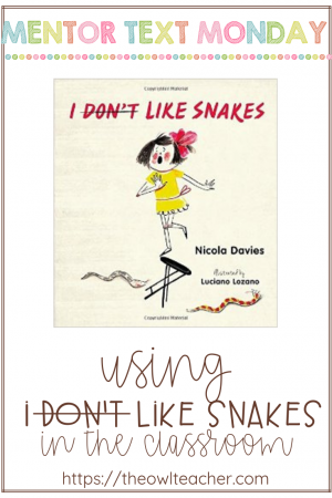 "I Don't Like Snakes" is a fantastic mix of both fiction and nonfiction elements that will engage your students as you teach about various science ideas.