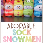 Create this easy DIY sock snowmen this year as your holiday craft in your classroom for an inexpensive and engaging gift to parents!