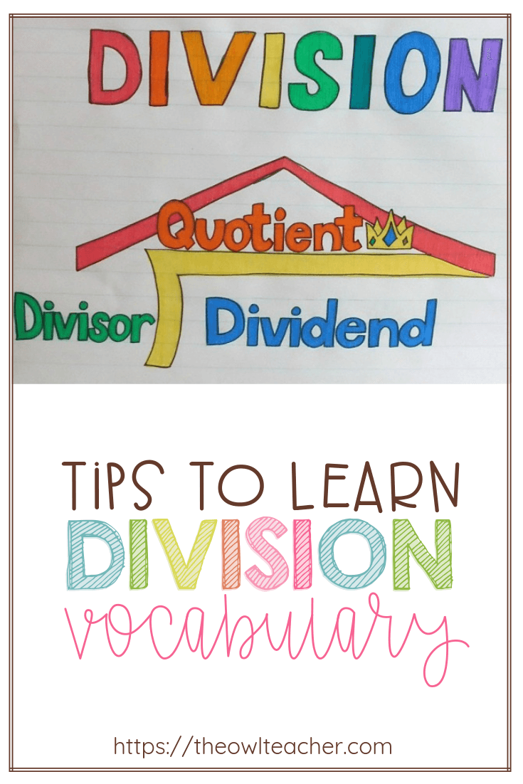 Tips to Help Your Students Learn Division Vocabulary - The Owl