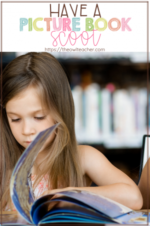 Engage your students during reading with a picture book scoot! This is a fun reading activity that will help students practice important reading skills and get them reading picture books! Learn all about this activity by clicking through to this post!