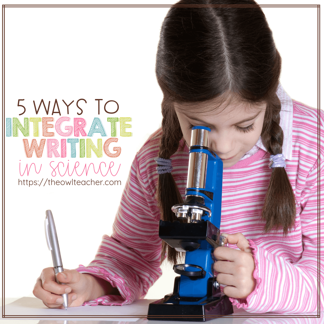 There's a constant push on teachers to create interdisciplinary lessons, especially in order to cover more academic standards. This post shares five ways to integrate writing into your science class, so click through to read all of the ideas!