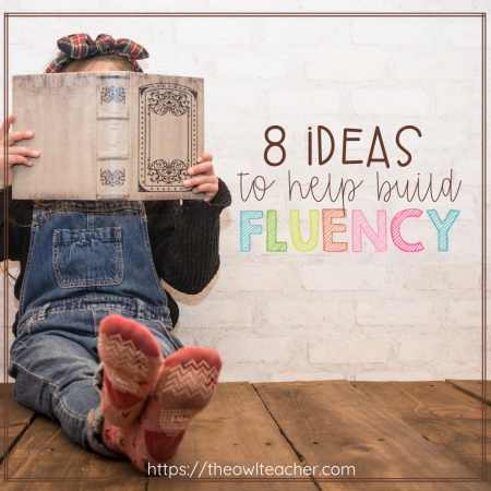 Although it may not seem like it, reading fluency is incredibly important for comprehension. If students cannot read fluently, then their ability to comprehend what they read is impeded. This blog post shares eight ideas to help build fluency in your students, so click through to get all eight of them!