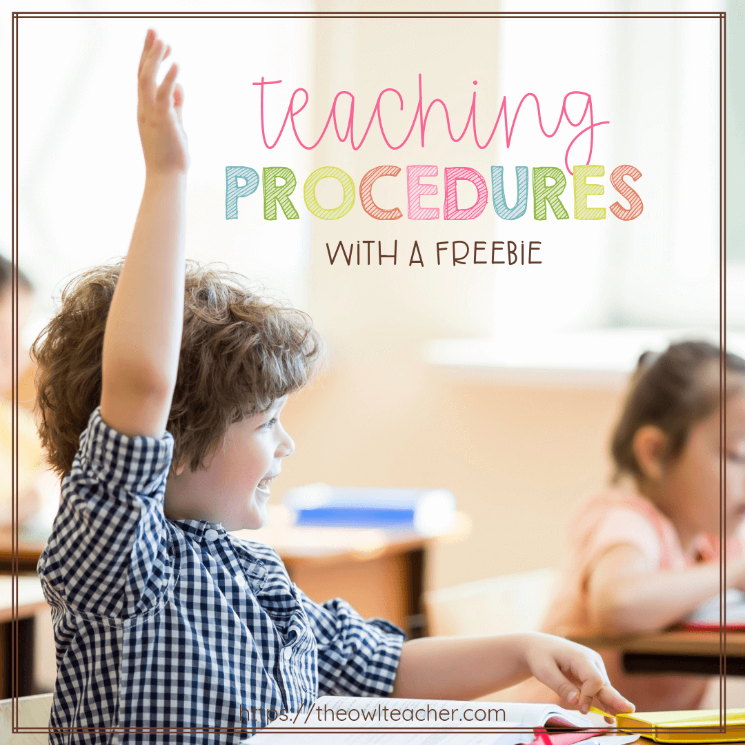 Teaching Procedures The Owl Teacher By Tammy DeShaw