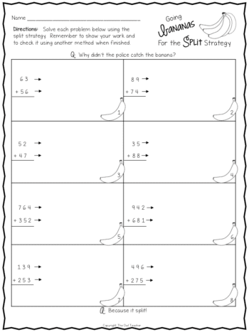 There are a handful of addition and subtraction strategies that can be taught, but in this blog post, I'm sharing exactly how I teach the split strategy for addition and subtraction. Read all of my steps and download a free resource to help you implement the split strategy in your math instruction!