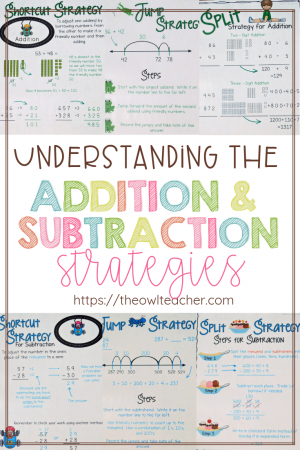 The Common Core State Standards reference several "different" strategies for addition and subtraction, but when you really research them, you discover that there are really only three strategies. In this post, I teach you about the split strategy, the jump strategy, and the shortcut strategy. Get all of the details here