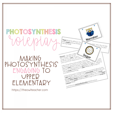 Photosynthesis is often a challenging topic to teach students, because it's hard to conceptualize and understand. Starting off your plants unit with a role playing activity about photosynthesis is the perfect way to get students engaged and to help them visualize how photosynthesis works!
