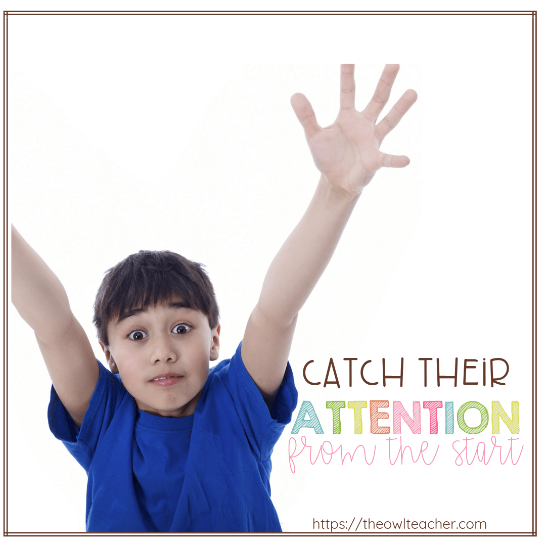 The unfortunate truth is that teachers today are competing with electronics in order to get students' attention in the classroom. This is a tough obstacle to be up against! To try help my fellow teachers start their lessons out strong, I'm sharing 20 ways to catch their attention in this post.