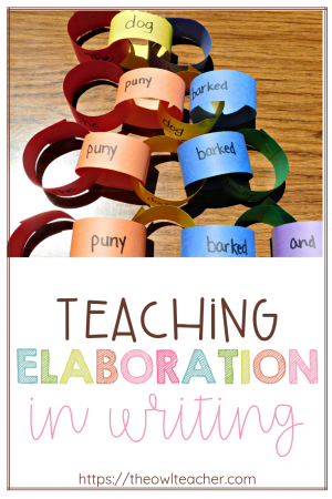 Teaching elaboration in writing seems nearly impossible sometimes, as kids often take that to mean that you want them to describe every little detail. However, this engaging paper link activity helps kids understand what true elaboration means. Read all about it in this post!