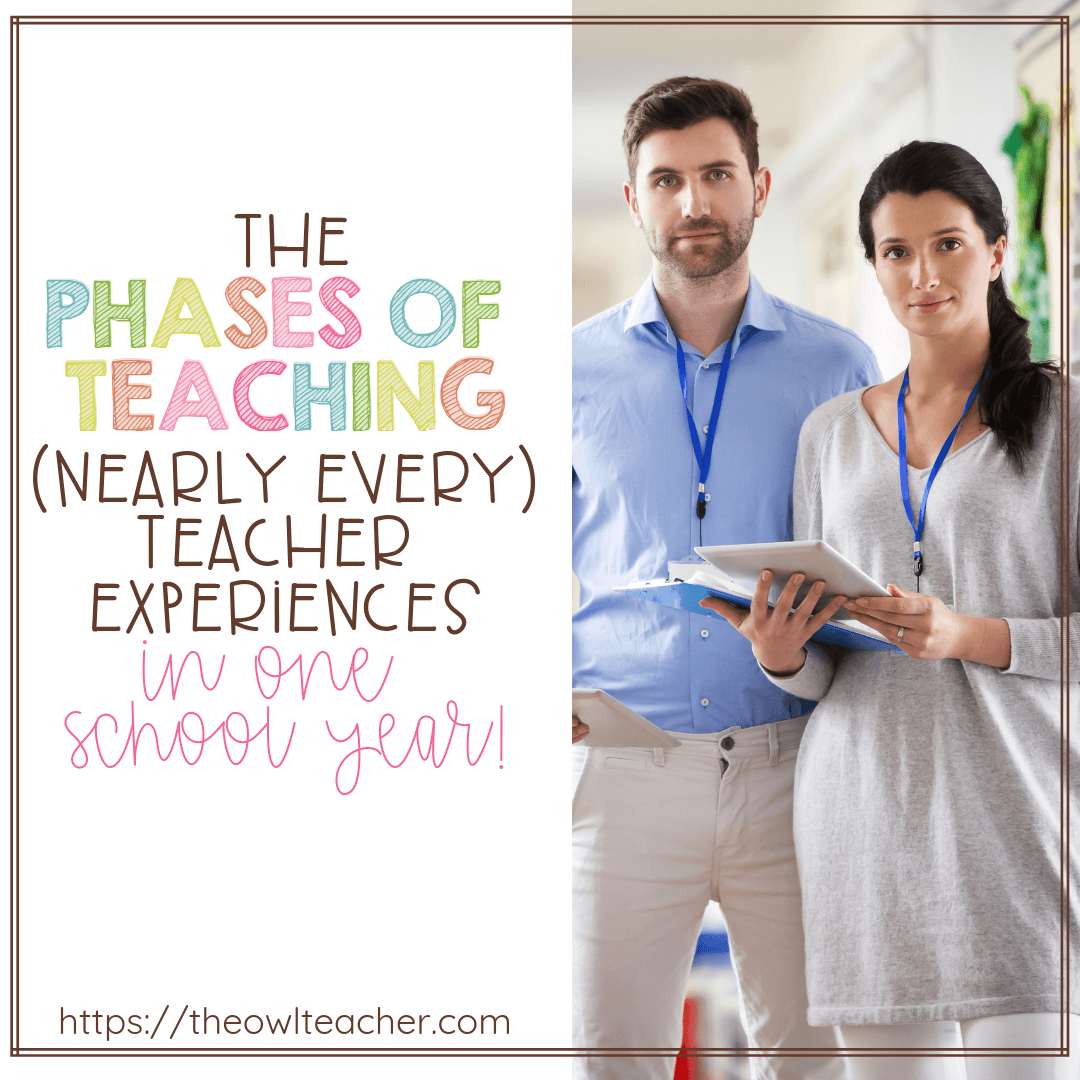 Did you know that there are phases of teaching? A recent study showed five phases of teaching that new teachers tend to experience, but in my opinion I think that nearly every teacher experiences these phases of teaching most school years! Read about the phases and what happens during each one, and use the information to help mentor yourself or another teacher who is struggling.