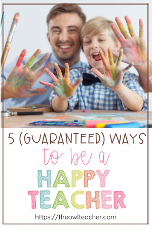 Being a happy teacher might feel totally elusive some days--maybe a lot of days. You're struggling with classroom management, you have to deal with an angry parent, or your administrator gave you a lot of constructive criticism from your last evaluation that's making you feel self-conscious. However, it's time to let all of those things go. This post contains five guaranteed ways that you let go of classroom stress and become a happy teacher. It can happen with practice!