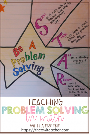 Teaching Problem Solving In Math - The Owl Teacher