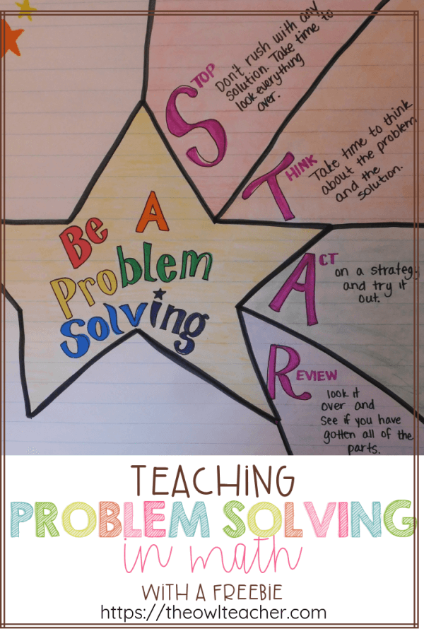 Teaching Problem Solving in Math - The Owl Teacher