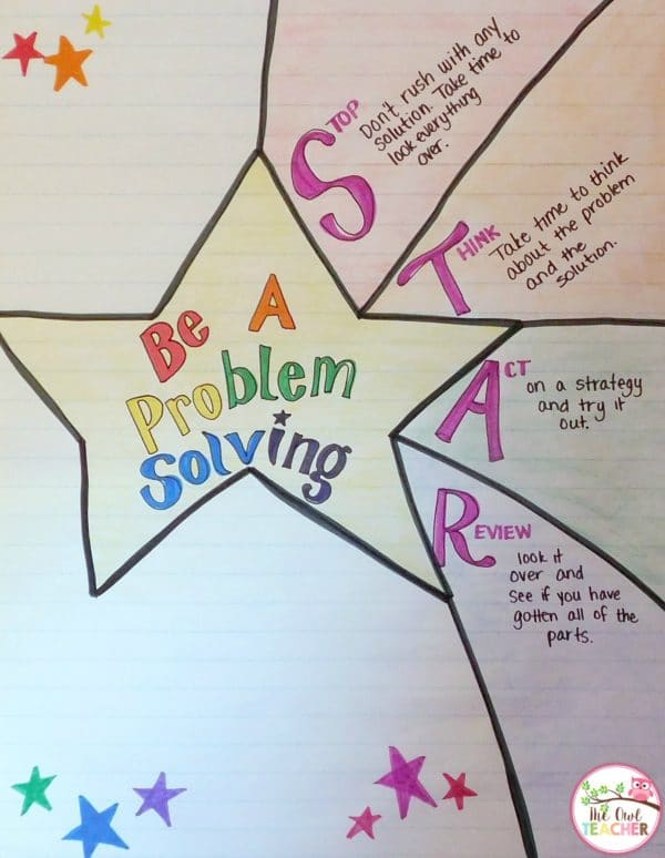 Problem solving tends to REALLY throw students for a loop when they're first introduced to it. Up until this point, math has been numbers, but now, math is numbers and words. I discuss four important steps I take in teaching problem solving, and I provide you with examples as I go. You can also check out my math workshop problem solving unit for third grade!