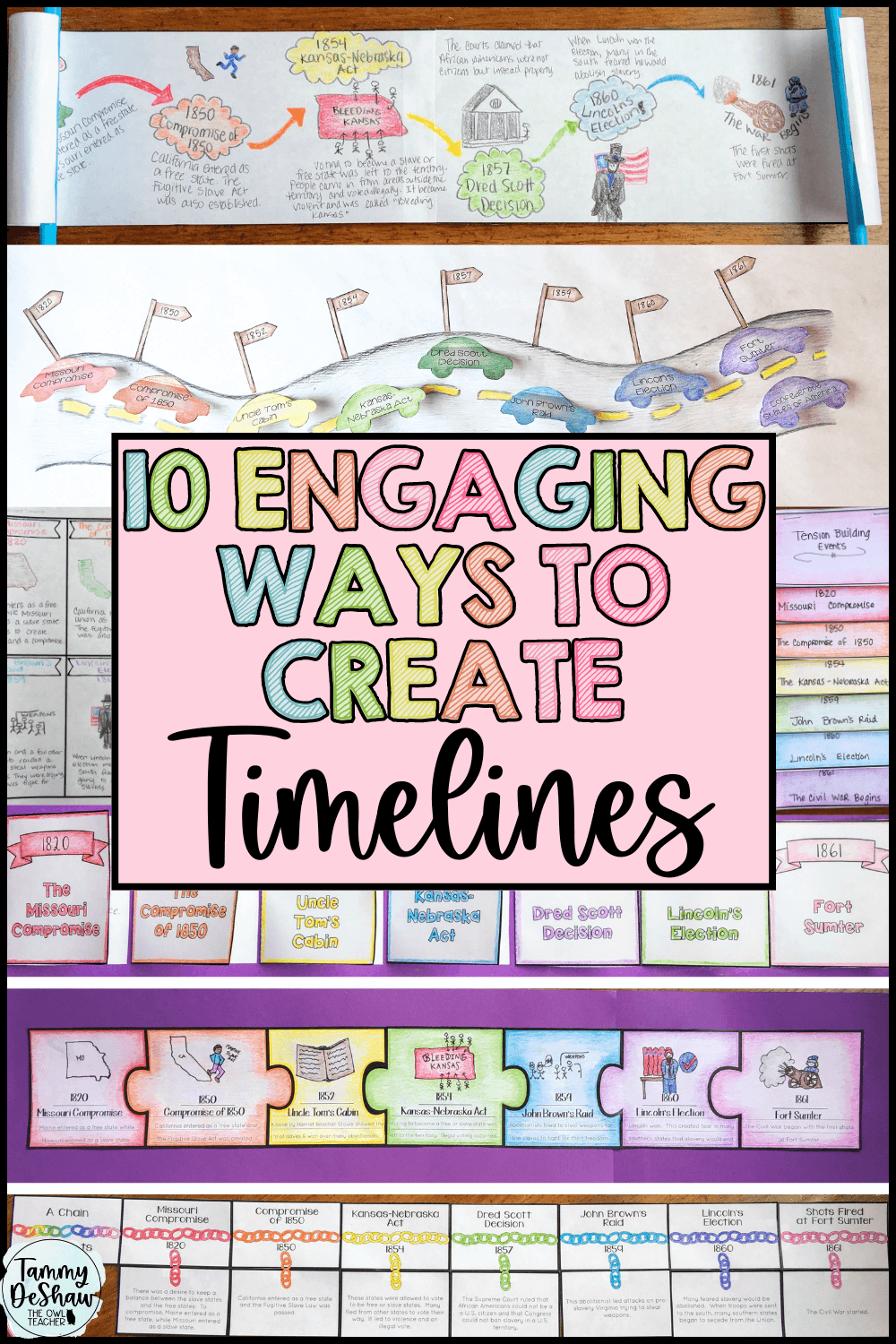 how to make a timeline on a poster board