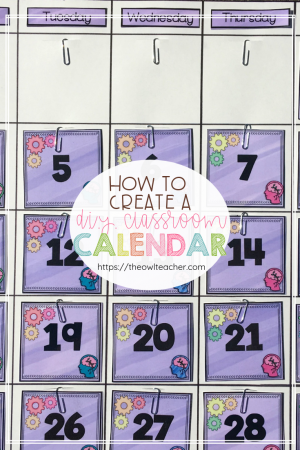 Save some money and create your own DIY classroom calendar with these easy and inexpensive steps! A DIY calendar is perfect for any classroom decor, and with just a little bit of time, you can create your own calendar that you can use year after year. Click through to read the steps involved in making a DIY classroom calendar!