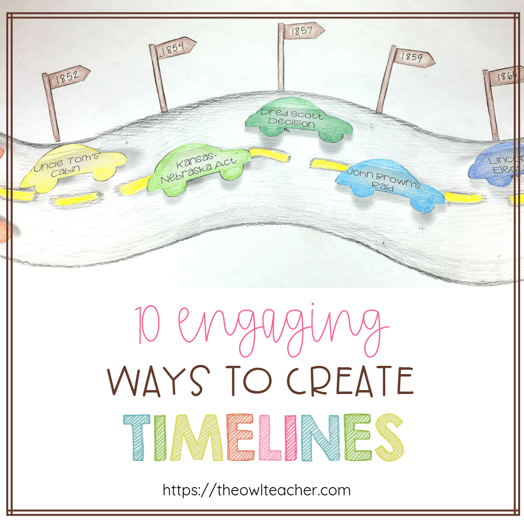 10 Engaging Ways To Create Timelines The Owl Teacher By Tammy DeShaw