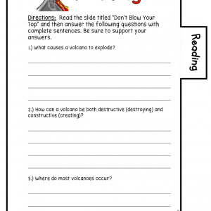 Volcanoes Science Investigation Booklet Printable & Digital