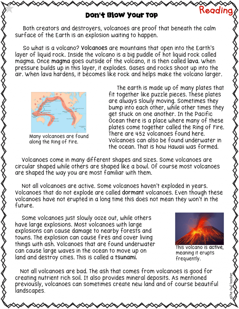 Volcanoes Science Investigation Booklet Printable & Digital - The Owl