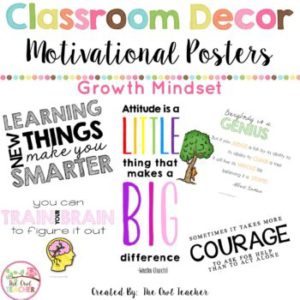 Growth Mindset Motivational Quotes Posters