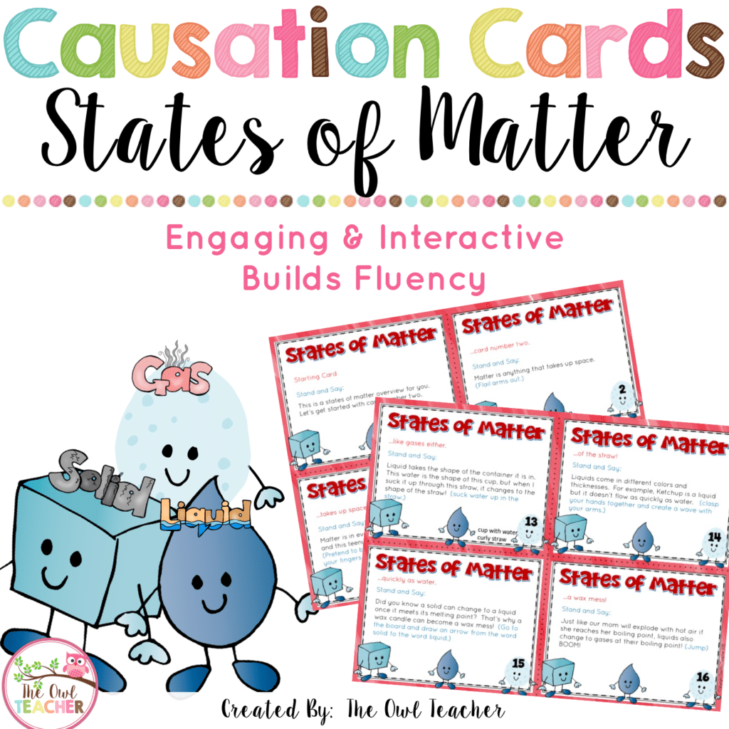 States of Matter Causation Cards - The Owl Teacher