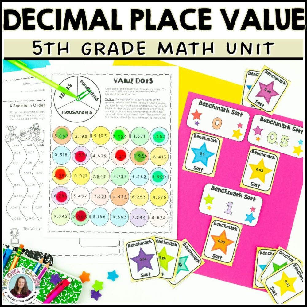 Decimal Place Value rounding Math Workshop Lesson Plan Unit