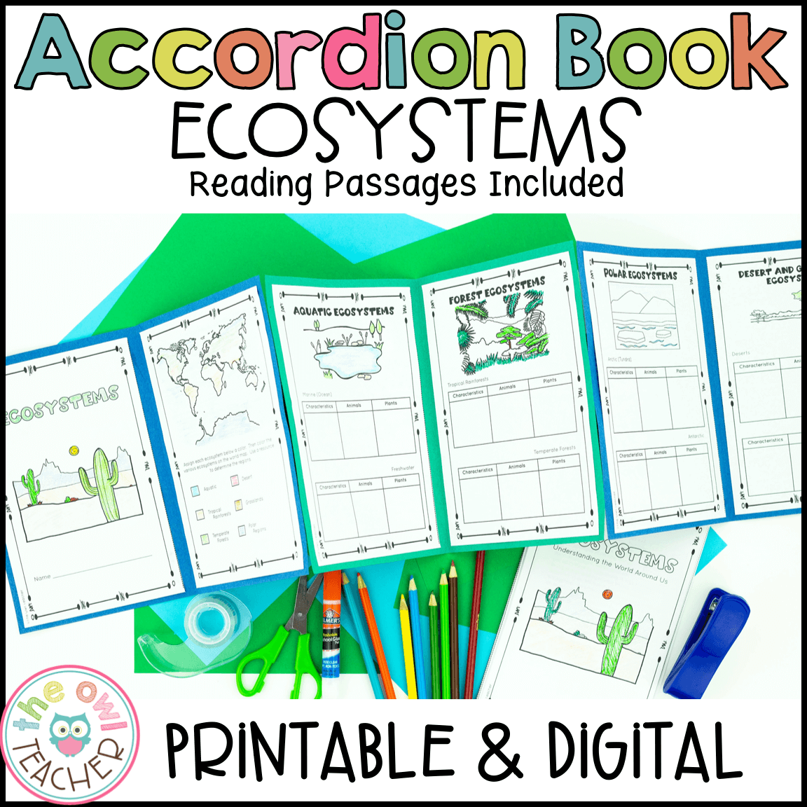 Biomes Activity | Foldable Accordion Printable & Digital (Google) - The 