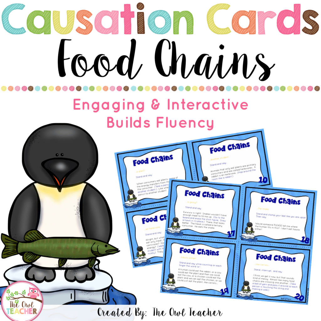 Food Chains Causation Cards - The Owl Teacher