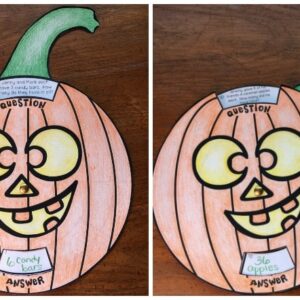 Halloween Pumpkin Math Trivia Wheel