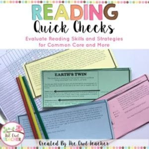 Reading Skills and Strategies Quick Check Assessments
