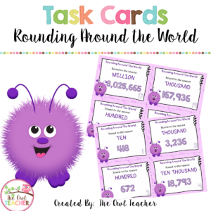 Rounding with Multi-Digit Numbers Task Cards