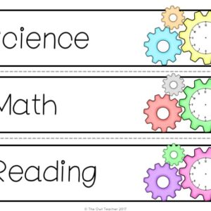 Growth Mindset Classroom Schedule Cards