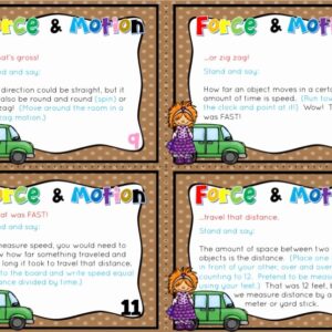 Force and Motion Causation Cards