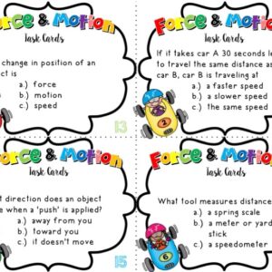 Force and Motion Task Cards