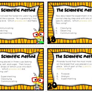 Scientific Method and Process Skills Task Cards