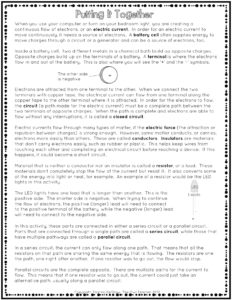 Electricity STEM Challenge (Series Circuits and Parallel Circuits ...